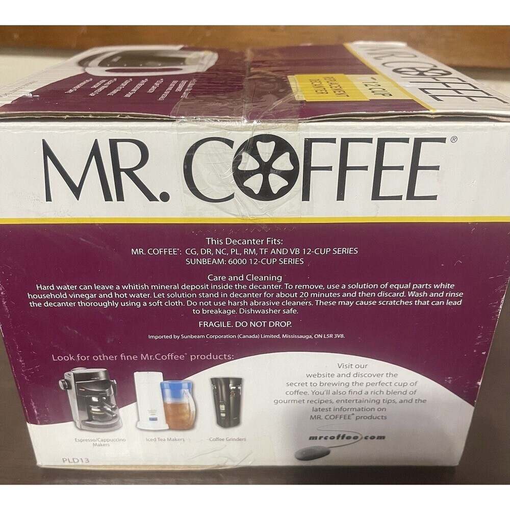 ⭐ Mr. Coffee Coffeemakers 12-Cup Replacement Carafe PLD13 - NEW IN BOX  ⭐ - Picture 3 of 3